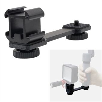 E022 Tre Hot Shoe-brakett for DJI Zhiyun Glatt lett bærbart kamerafesteadapter med 1/4 ”skrue for fylllys Håndholdt kardanstøtte Multi-Angle Justerbar