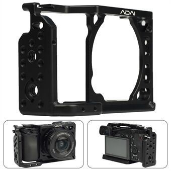 ADAI for Sony A6 speilreflekskamera Cage Aluminiumslegering Cold Shoe 1/4 skruehull utvidelsesramme