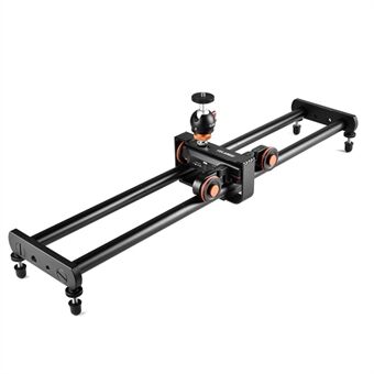 YELANGU L4X-60ET 3-trinns elektrisk Dolly Bilkamera Skyve Track Dolly med 60 cm glideskinne og skinnespenne